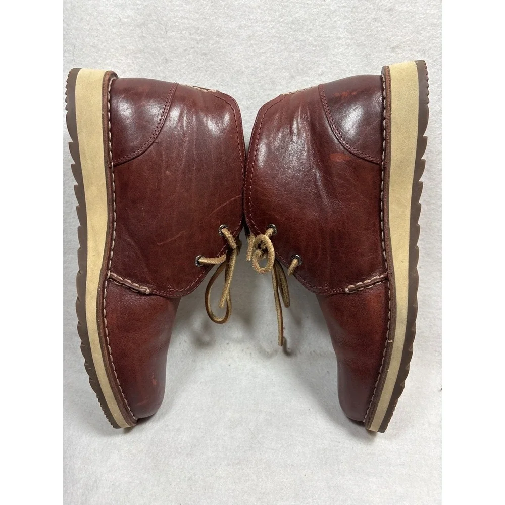 Sperry Mens Leather‎ Chukka Boots Size 9 Brown Lace-Up Casual Shoes
